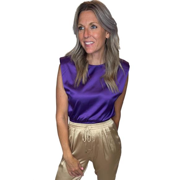 NEW PRETTY FOLLIES with class top in purple - Picture 3 of 3